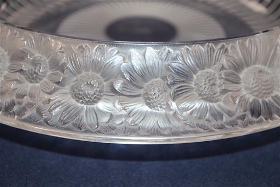 A circular Lalique bowl, signed